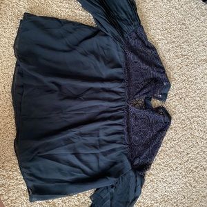 Black flowy mesh blouse from Abercrombie!